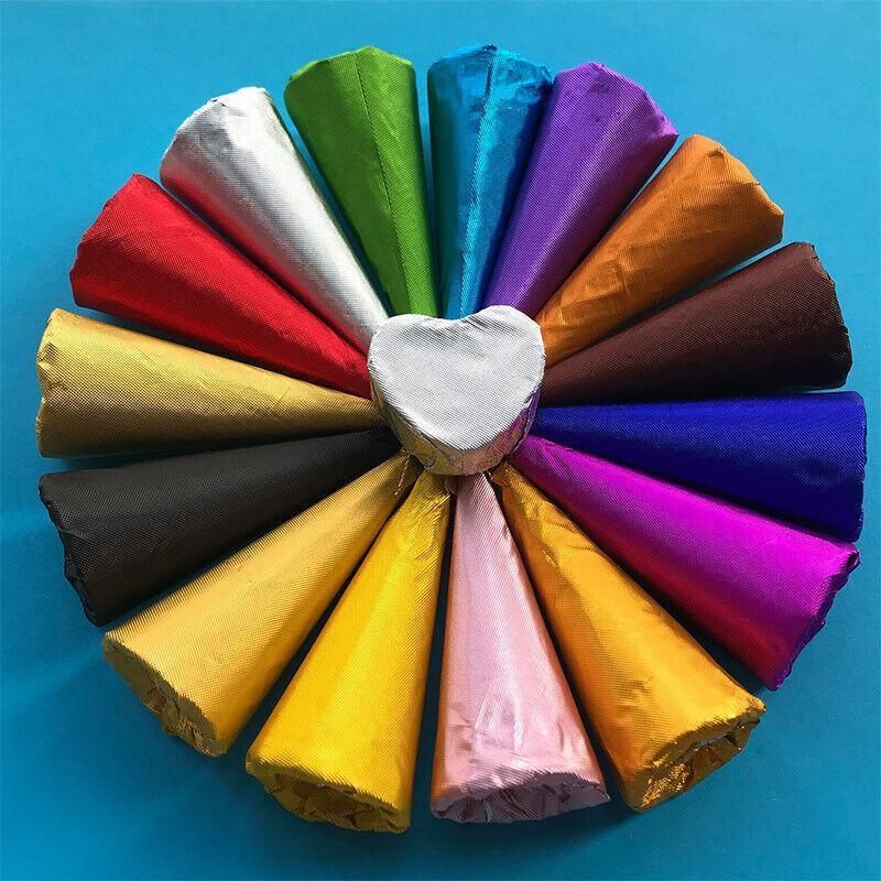 100Pcs Aluminium Foil Chocolate Wrappers 20cm Squares - Brown/Embossed