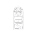 Multifunctional Geometric Ruler Student Mathematics Drawing Tools School Office - Clear-Primary School