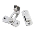 2 Sets 90 Degree Sliding Door Latch Lock Catch Kit for Home Use - Right-Angle-Silver-L