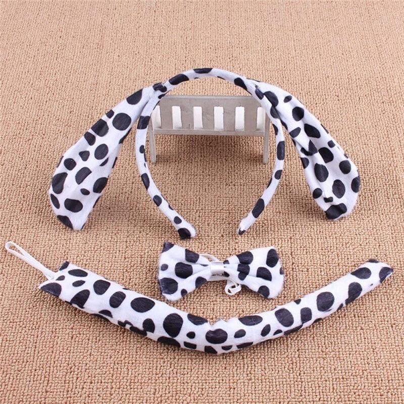 Animal Costume Dress Up Set 3 Piece Tail Bowtie Ears for Party Cosplay Outfit - Bear