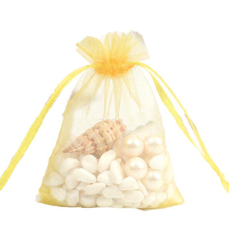 Organza Bag Sheer Bags Jewellery Wedding Candy Packaging Sheer Bags 10*15 cm - Orange