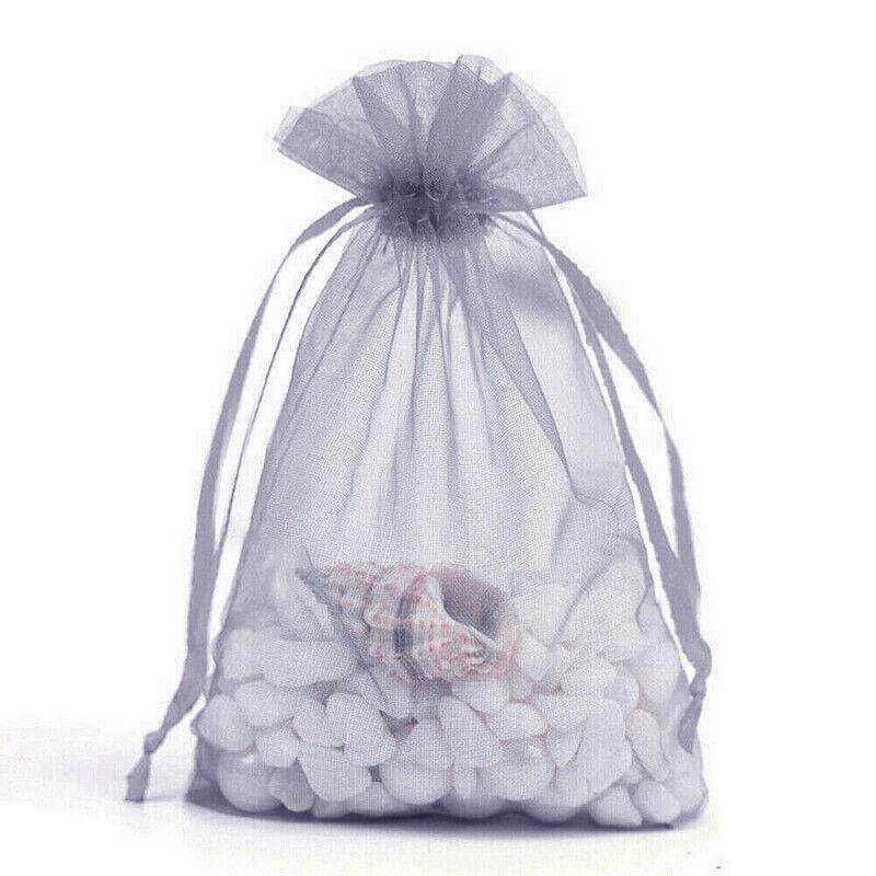 50PCS Organza Bag Sheer Bags Jewellery Wedding Candy Packaging Sheer Bags 10*15 cm - Lake Blue/50PCS