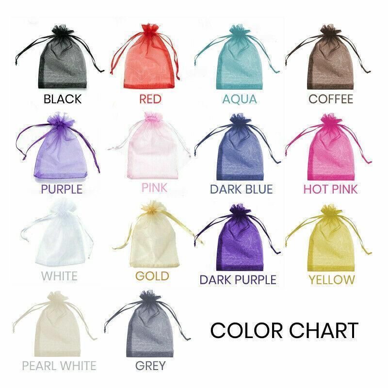 50 pcs Organza Bag Sheer Bags Jewellery Wedding Candy Packaging Sheer Bags 7*9 cm - Light Blue/50PCS