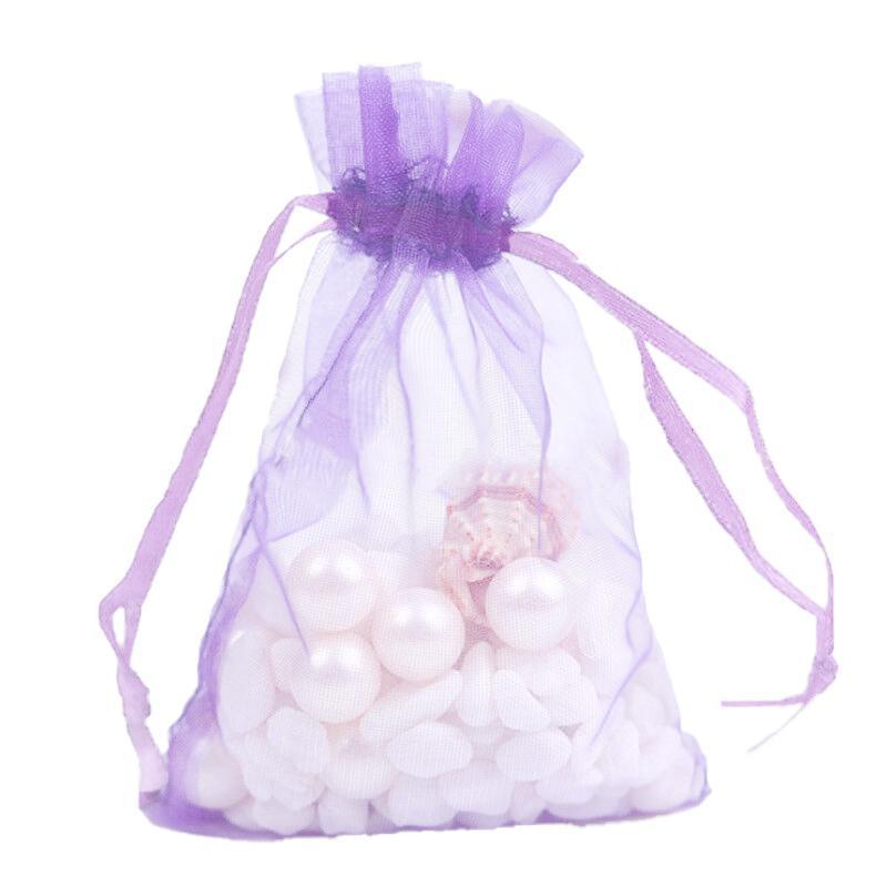 50PCS Organza Bag Sheer Bags Jewellery Wedding Candy Packaging Sheer Bags 9*12 cm - Red/50PCS