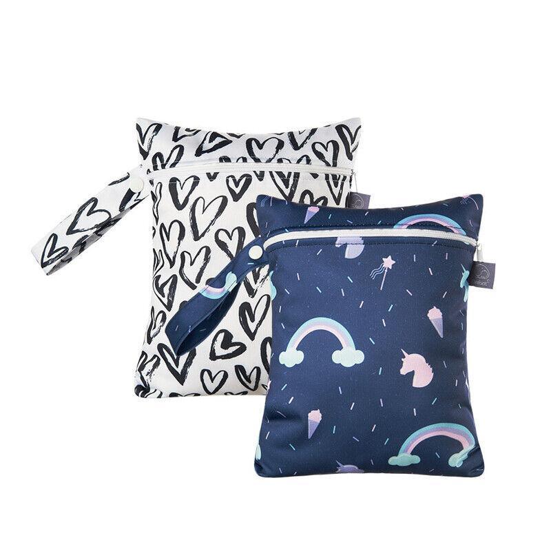 2Pcs/Set 18 X 25Cm Small Waterproof Wet Bag Stroller Hanging Organizer Bag - ES075-013