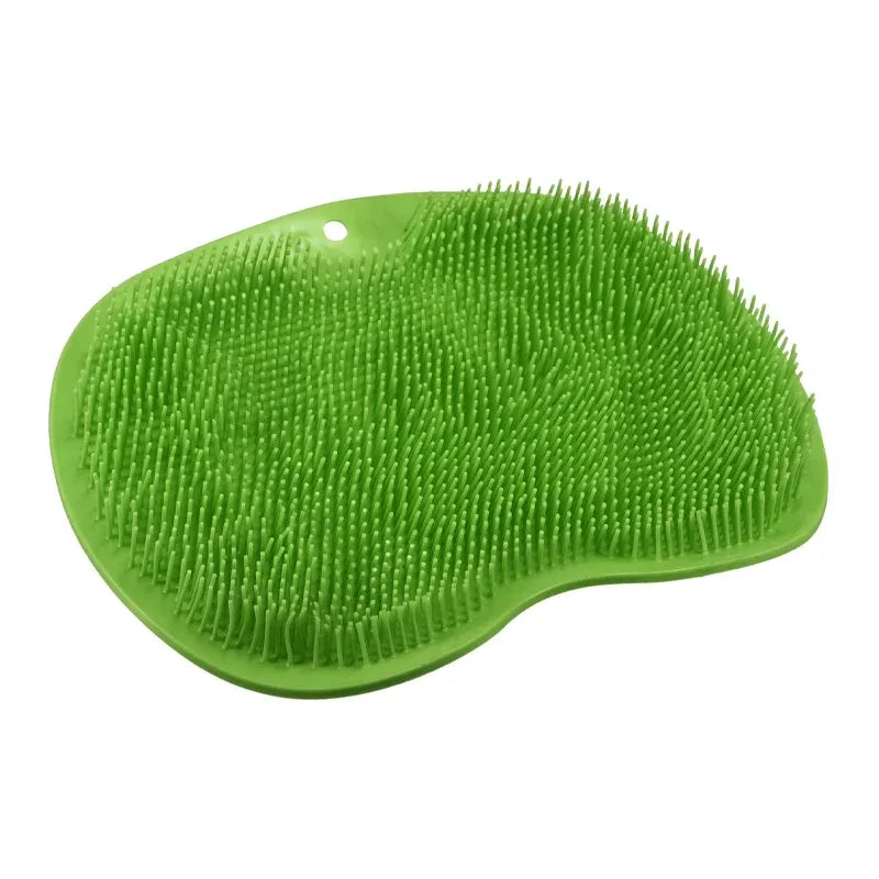 Foot Back Body Scrubber Massager Pad Shower Bath Exfoliating Brush Cleaning Mat - Green