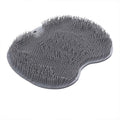 Foot Back Body Scrubber Massager Pad Shower Bath Exfoliating Brush Cleaning Mat - Dark Grey