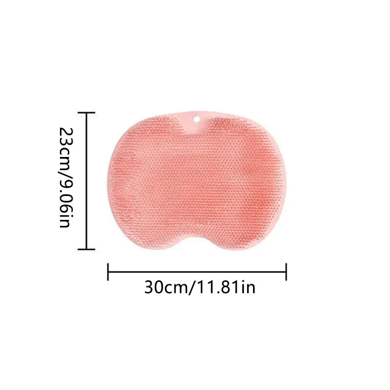Foot Back Body Scrubber Massager Pad Shower Bath Exfoliating Brush Cleaning Mat - Dark Grey