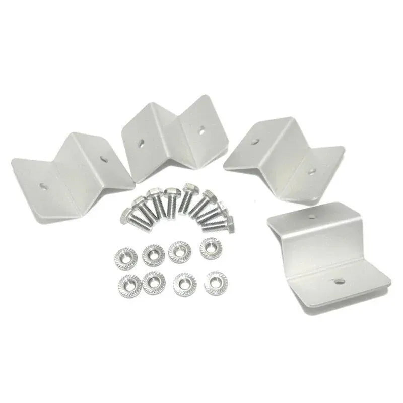 4 Pcs Solar Panel Z-Bracket  Mounting Flat Roof Yacht Rv Mount Aluminum Kit Au