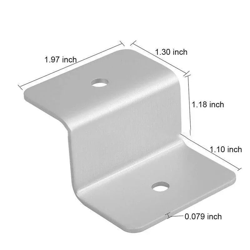 4 Pcs Solar Panel Z-Bracket  Mounting Flat Roof Yacht Rv Mount Aluminum Kit Au