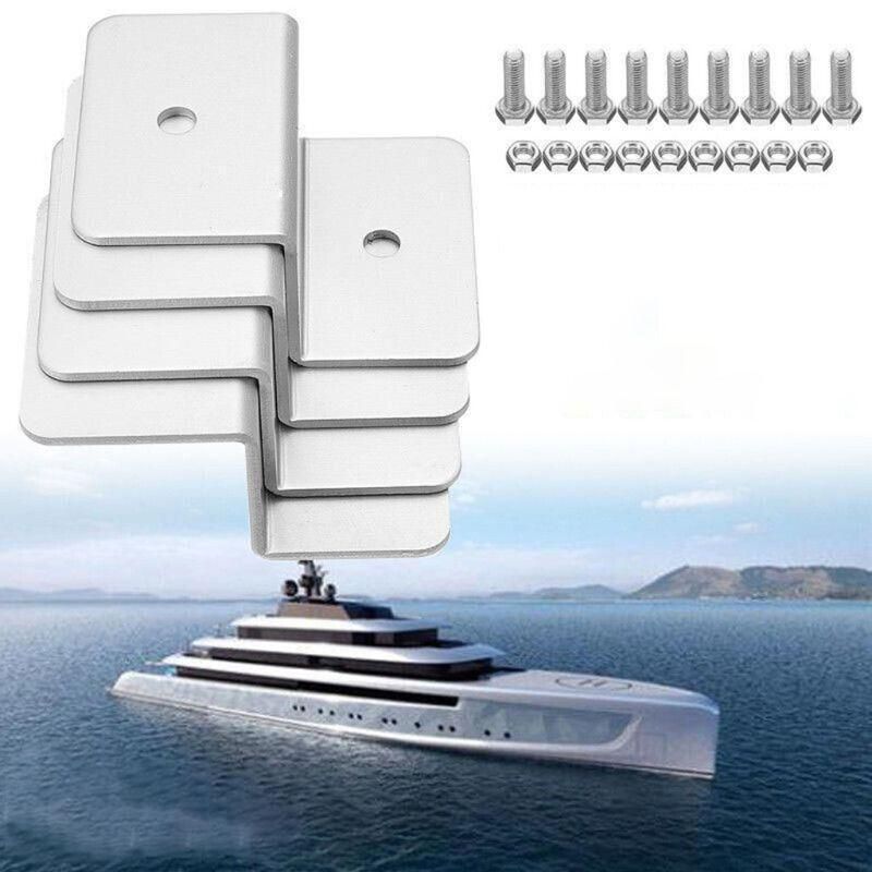 4 Pcs Solar Panel Z-Bracket  Mounting Flat Roof Yacht Rv Mount Aluminum Kit Au