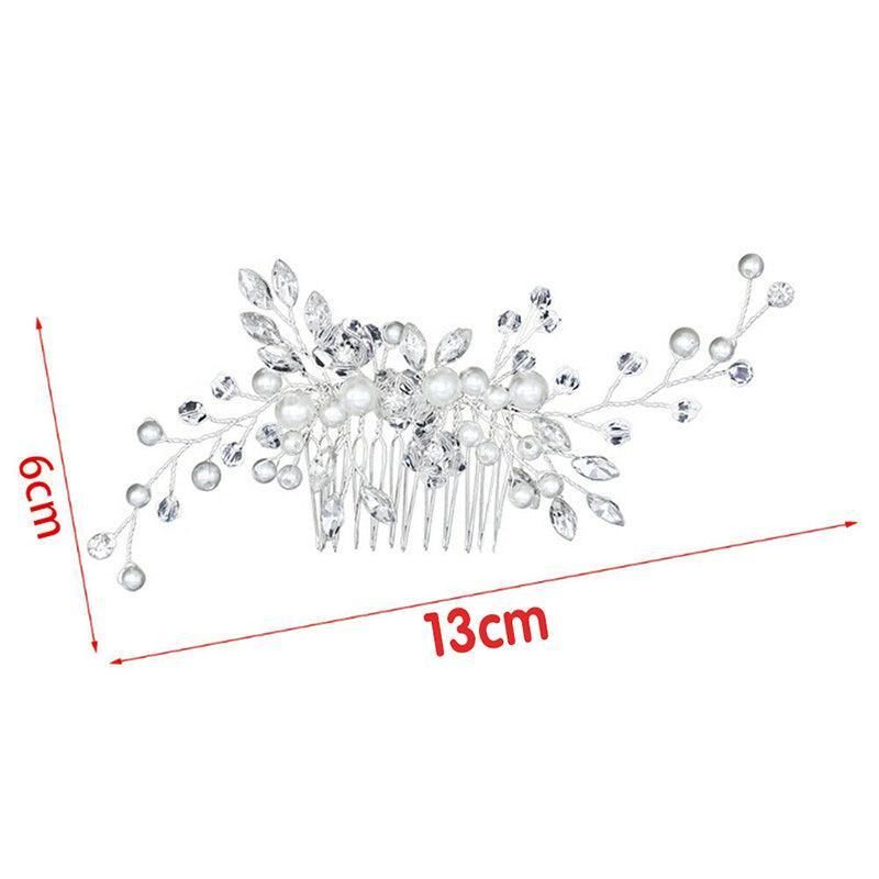 Bridal Headpieces Crystal Wedding Accessories White Jewelry Hair Comb Party Au