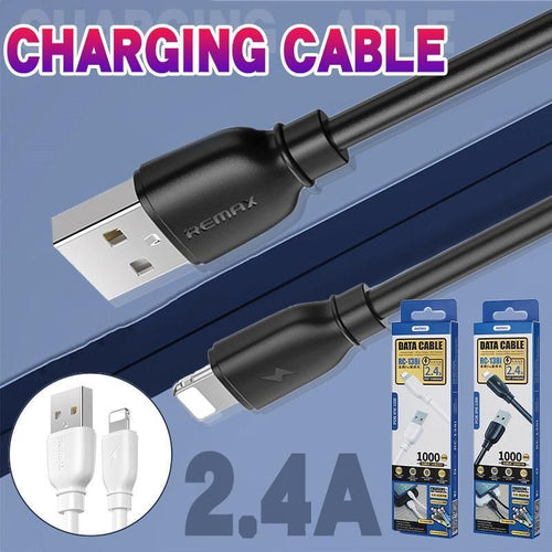 2.4A USB Fast Charger Phone Cable Data Cord For iPhone14 13 12 11Pro Max XR iPad - Black