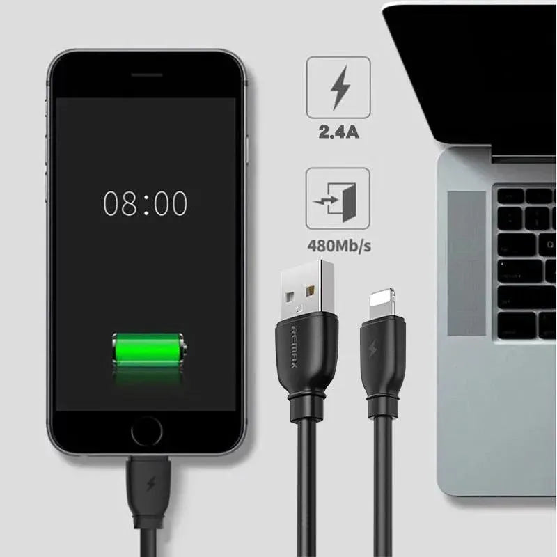 2.4A USB Fast Charger Phone Cable Data Cord For iPhone14 13 12 11Pro Max XR iPad - White