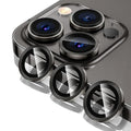 For iPhone 14/14 Plus Metal Camera Lens Glass Screen Protector - Black