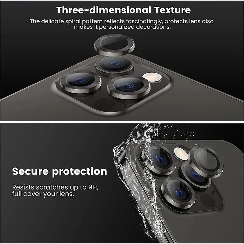 For iPhone 14/14 Plus Metal Camera Lens Glass Screen Protector - Rainbow