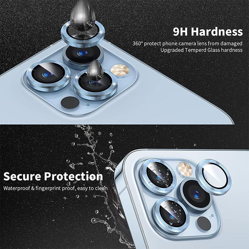 For iPhone 14/14 Plus Metal Camera Lens Glass Screen Protector - Rainbow