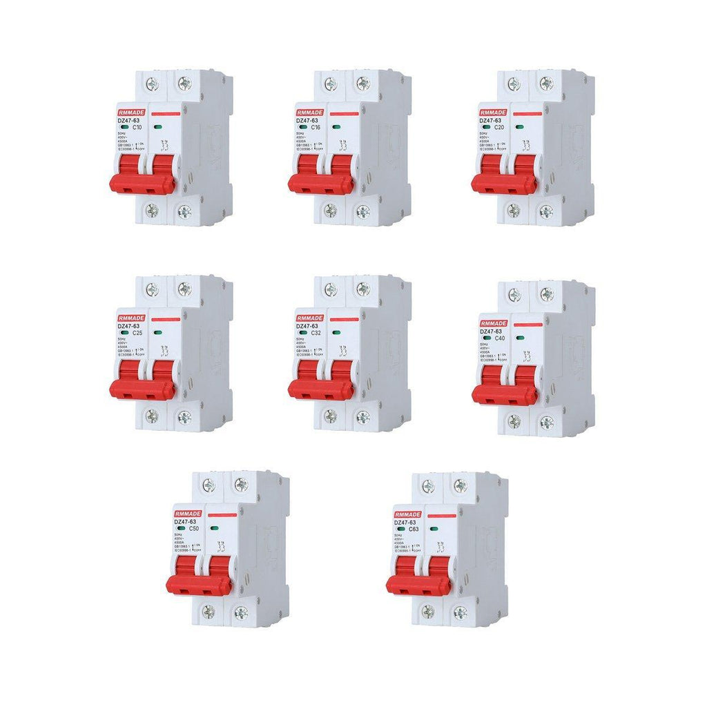 AC Circuit Breaker Solar 220-380V 2Pole Double MCB Mini 10-63 Amp - 32A