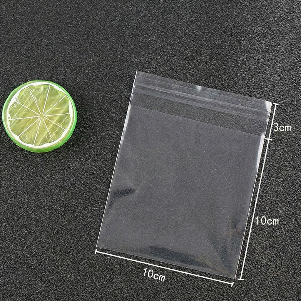 100X Translucent Plastic Candy Packaging Bags Self Adhesive Cookie Biscuit Bags - 14*14