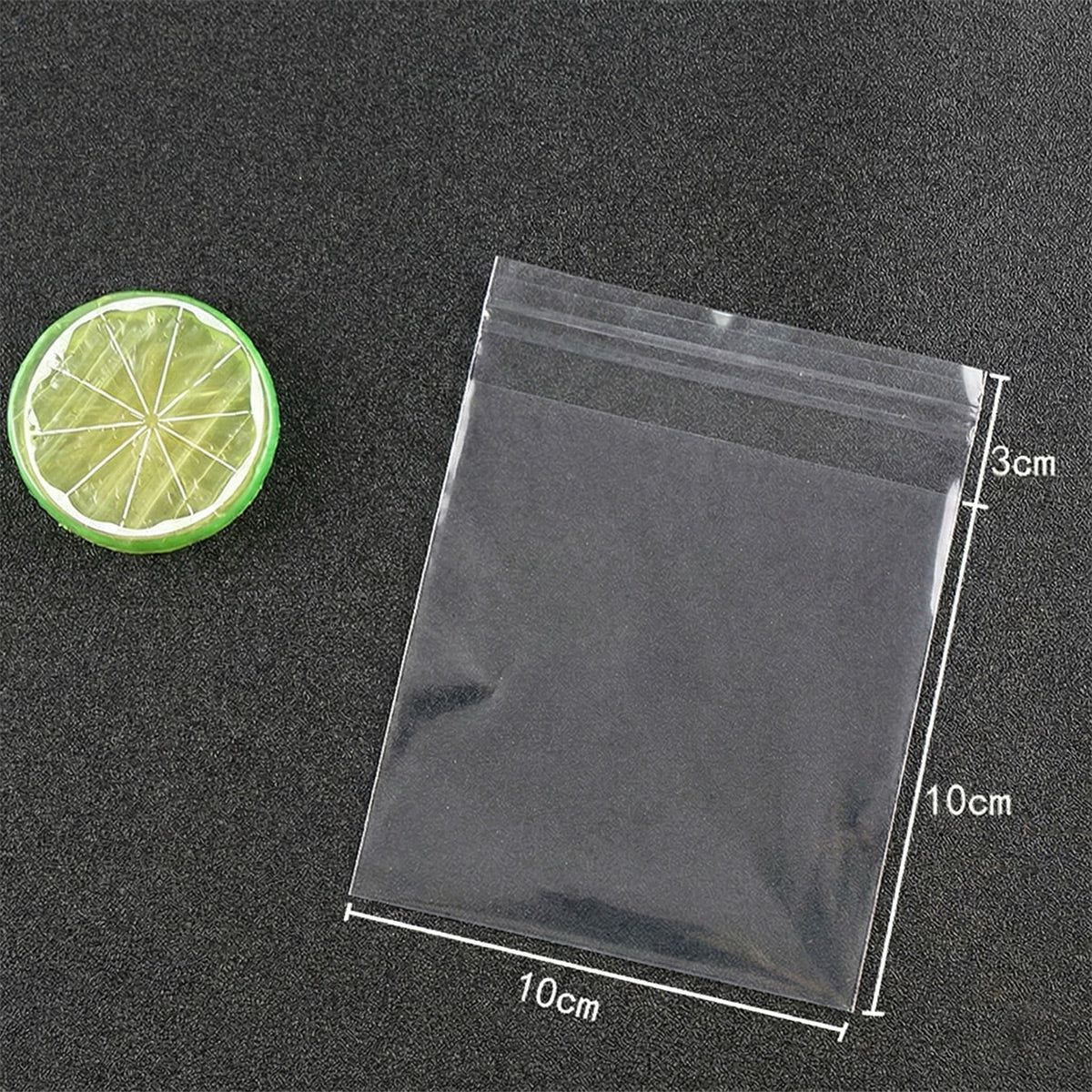 100X Translucent Plastic Candy Packaging Bags Self Adhesive Cookie Biscuit Bags - 14*14