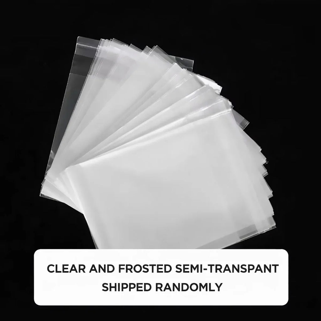 100X Translucent Plastic Candy Packaging Bags Self Adhesive Cookie Biscuit Bags - 14*14