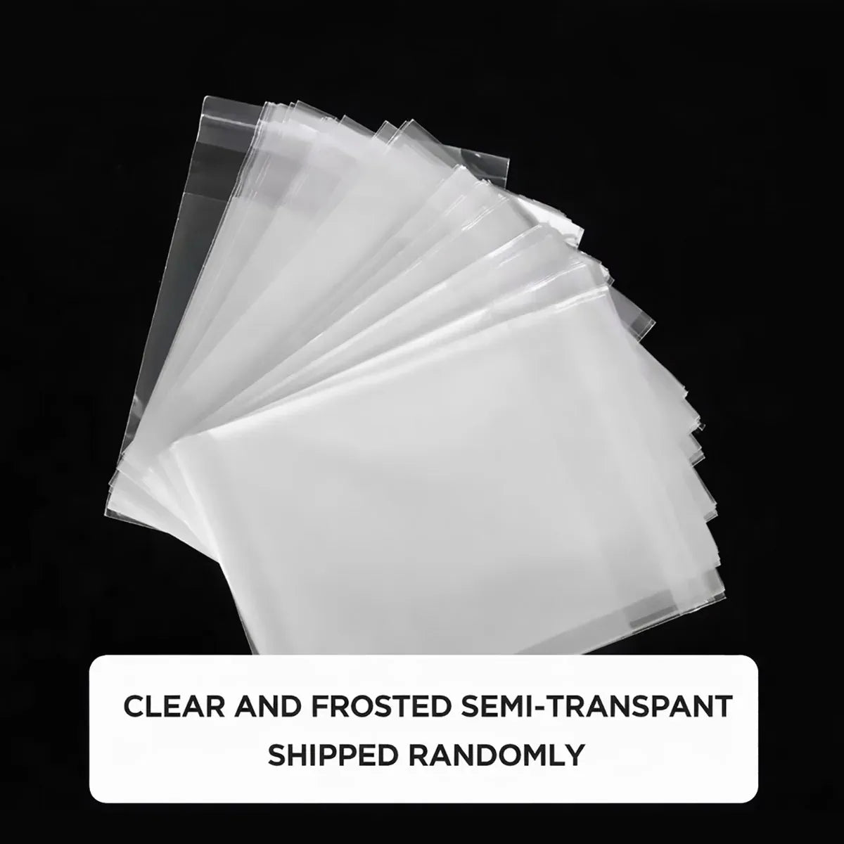 100X Translucent Plastic Candy Packaging Bags Self Adhesive Cookie Biscuit Bags - 14*14