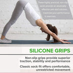 3 Pairs Ladies Sports Cotton Rich Pilates Yoga Non-Slip Grip Socks