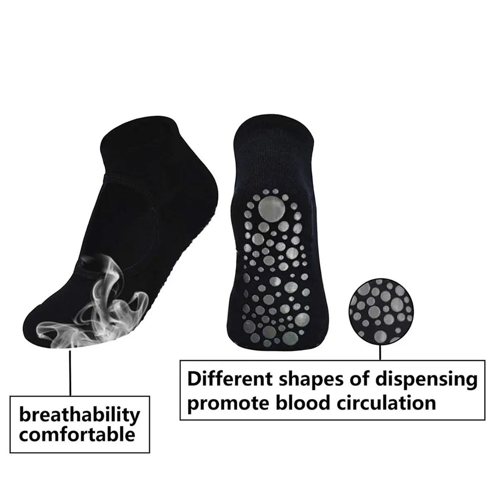 3 Pairs Ladies Sports Cotton Rich Pilates Yoga Non-Slip Grip Socks