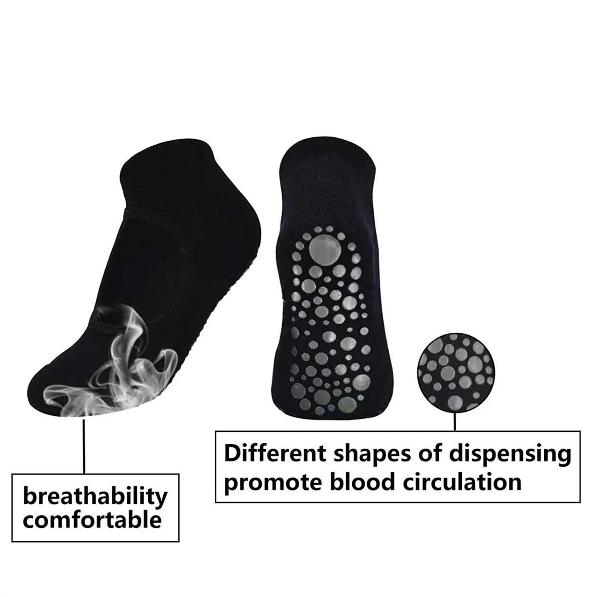 3 Pairs Ladies Sports Cotton Rich Pilates Yoga Non-Slip Grip Socks