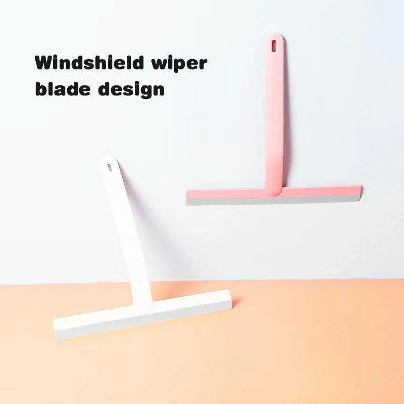 Shower Squeegee Bathroom Mirror Window Glass Cleaner Wiper Home Cleaning Tool - Pink