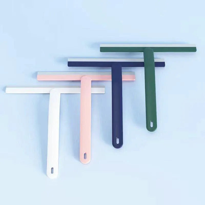 Shower Squeegee Bathroom Mirror Window Glass Cleaner Wiper Home Cleaning Tool - Pink