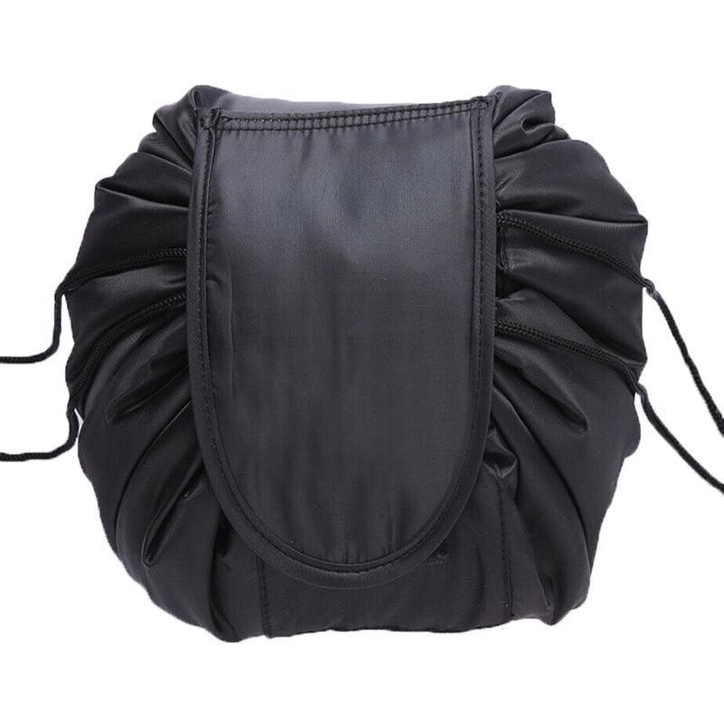Portable Travel Makeup Bag Drawstring Cosmetic Pouch Lazy Storage Organiser Case - Steel Rose