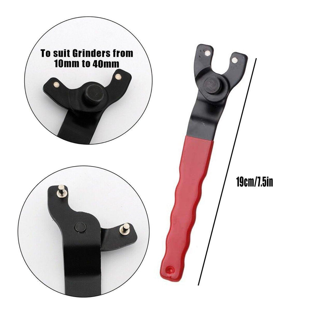 Adjustable Pin Wrench Spanner 10–40mm for Angle Grinder Rotary Tool Nut Removal