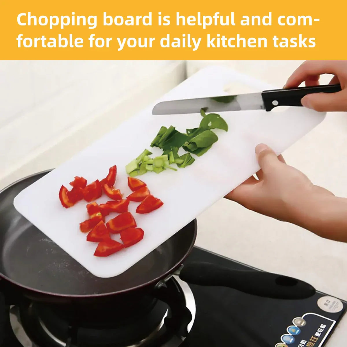 Plastic Cutting Board Small Size Chopping Board for Kitchen Food Prep Home Use - 33x20cm