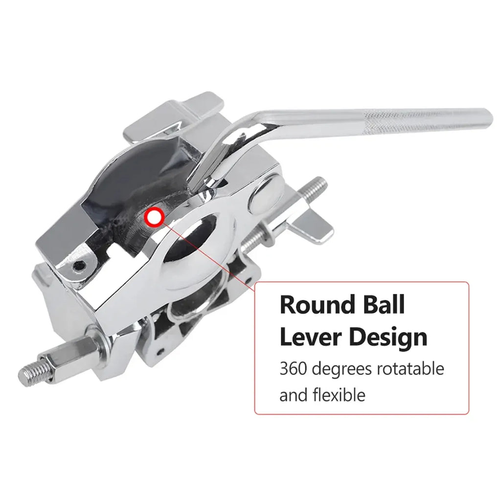 Drum Set Tom Clamp Extension Clip Adjustable Anti-Slip For Drum Kit Expansion