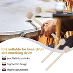 2pcs Felt Drumsticks Gong Mallets Soft Hammer Drum Accessories Percussion Tools