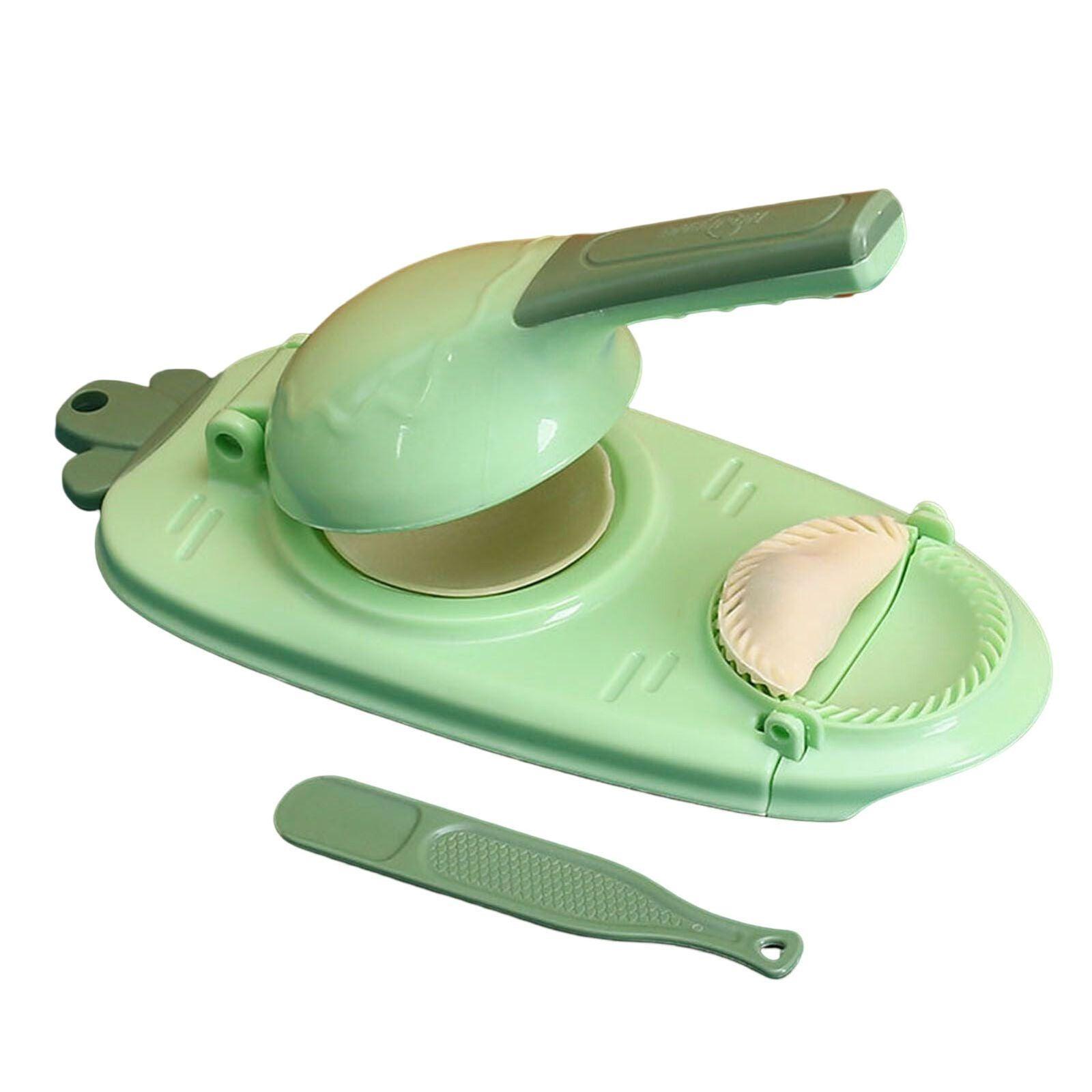 2in1 Dumpling Skin Chapati Maker Press Machine Wrapper Mould Handle Tools Pastry - Orange Red