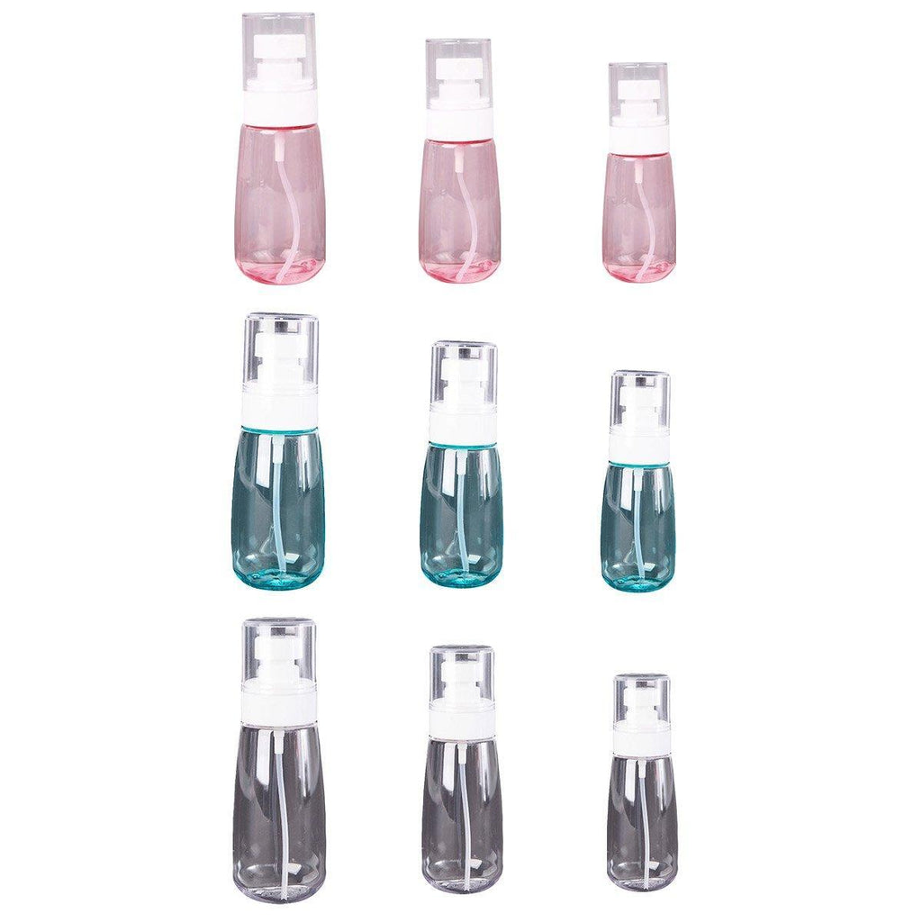 10pcs Portable Travel Emulsion Dispenser Bottle Press Pump Refillable Containers - Pink-30ml