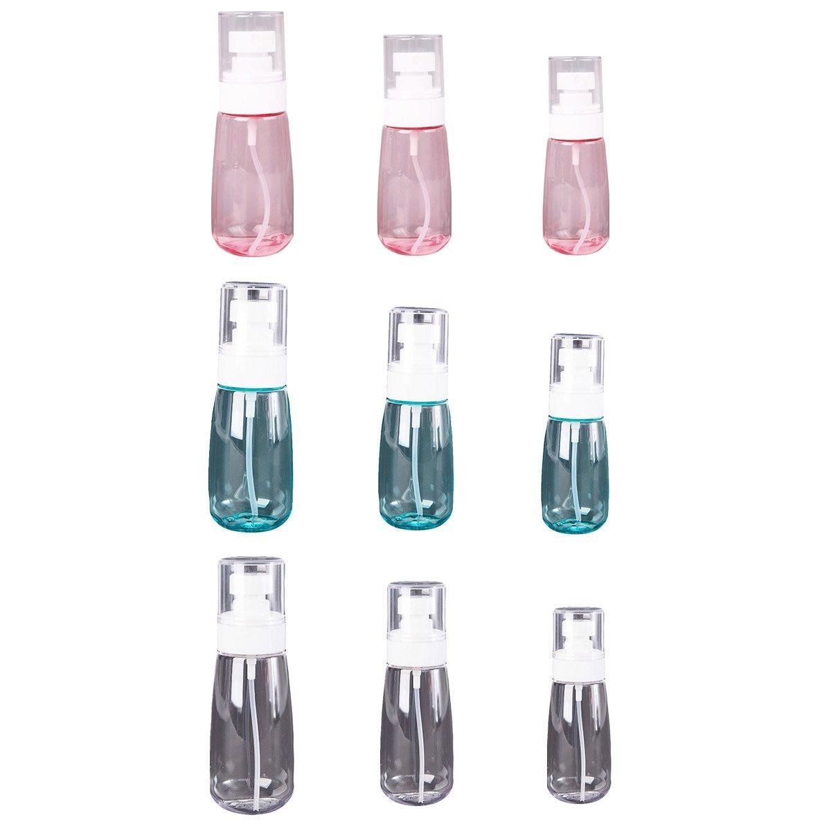 10pcs Portable Travel Emulsion Dispenser Bottle Press Pump Refillable Containers - Clear-30ml