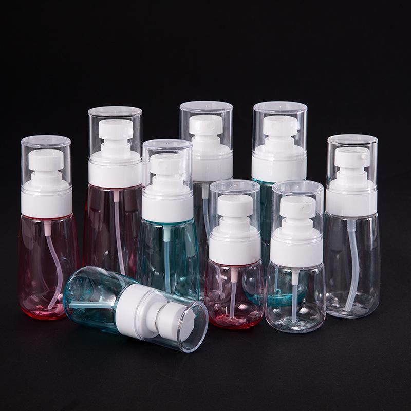 10pcs Portable Travel Emulsion Dispenser Bottle Press Pump Refillable Containers - Clear-30ml