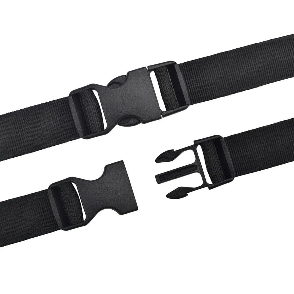 10pcs Black Plastic Buckle Clips for School Bag Backpack Strap Multifunctional - 25mm