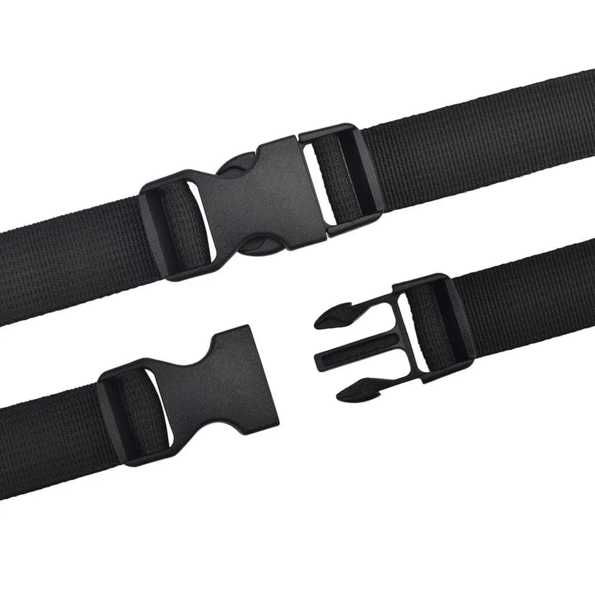 10pcs Black Plastic Buckle Clips for School Bag Backpack Strap Multifunctional - 25mm