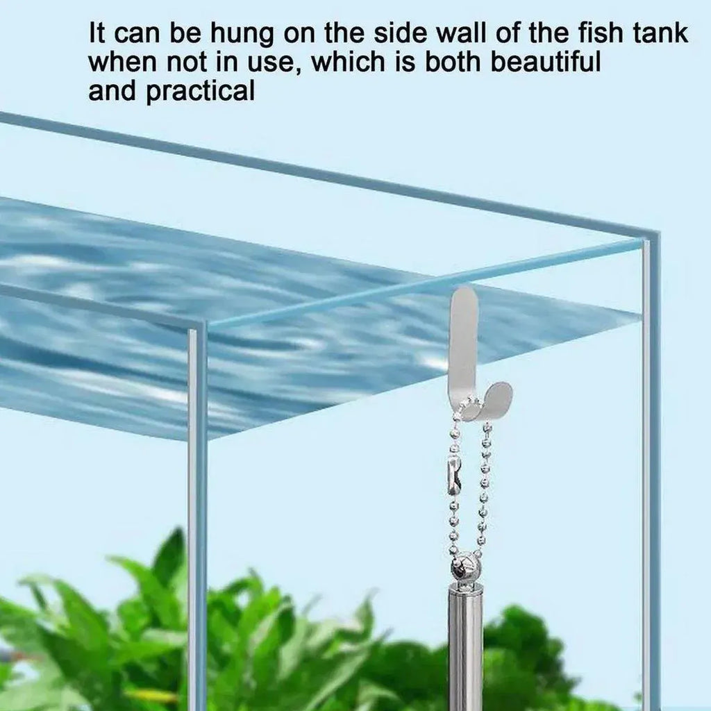 Retractable Fish Net for Fish Tank Pocket Fishing Net with Handle Aquarium Tools - Square-L