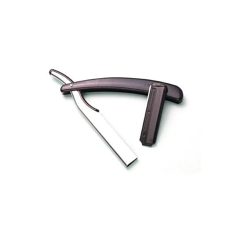 Old Shaver Razor Eyebrow Knife Folding Manual Shaver Holder Home Salon Tool Au - Black+10PCS Blades
