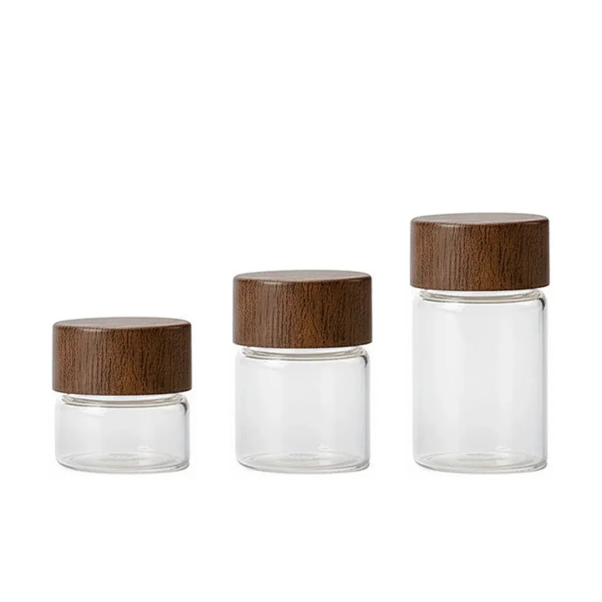 Mini Glass Storage Jars with Lids 6pcs Clear Bottles 3cm 3 5 7cm Option - 3x3x3cm