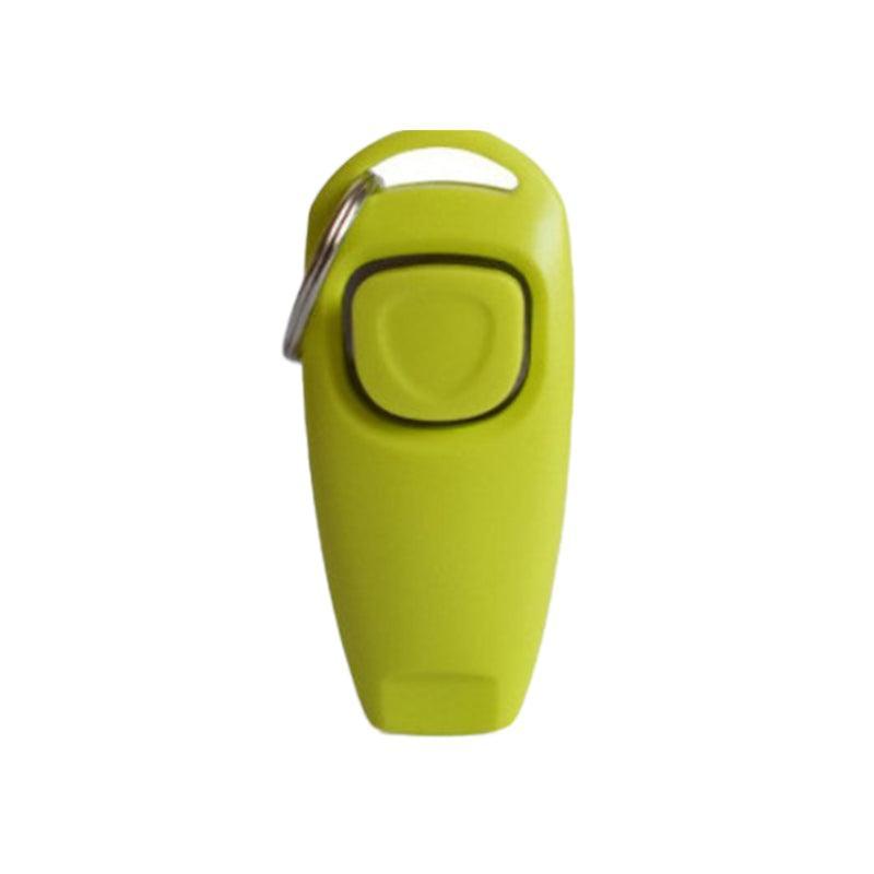 Dog Whistle and Clicker Set for Training Stop Barking Obedience Tool Combo - Green