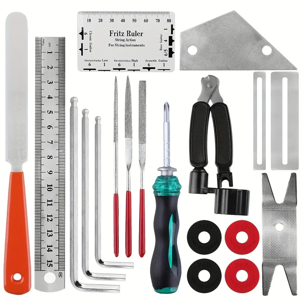 20 Piece of Set Guitar Repair Tool Kit For Guitar Maintenance Portable Practical