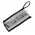 Vintage Banana Hair Clip Christmas Hair Claw Accessory Stretchable Banana Comb - 30 Teeth