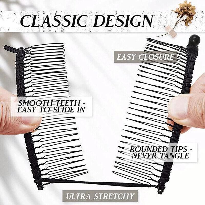 Vintage Banana Hair Clip Christmas Hair Claw Accessory Stretchable Banana Comb - 30 Teeth