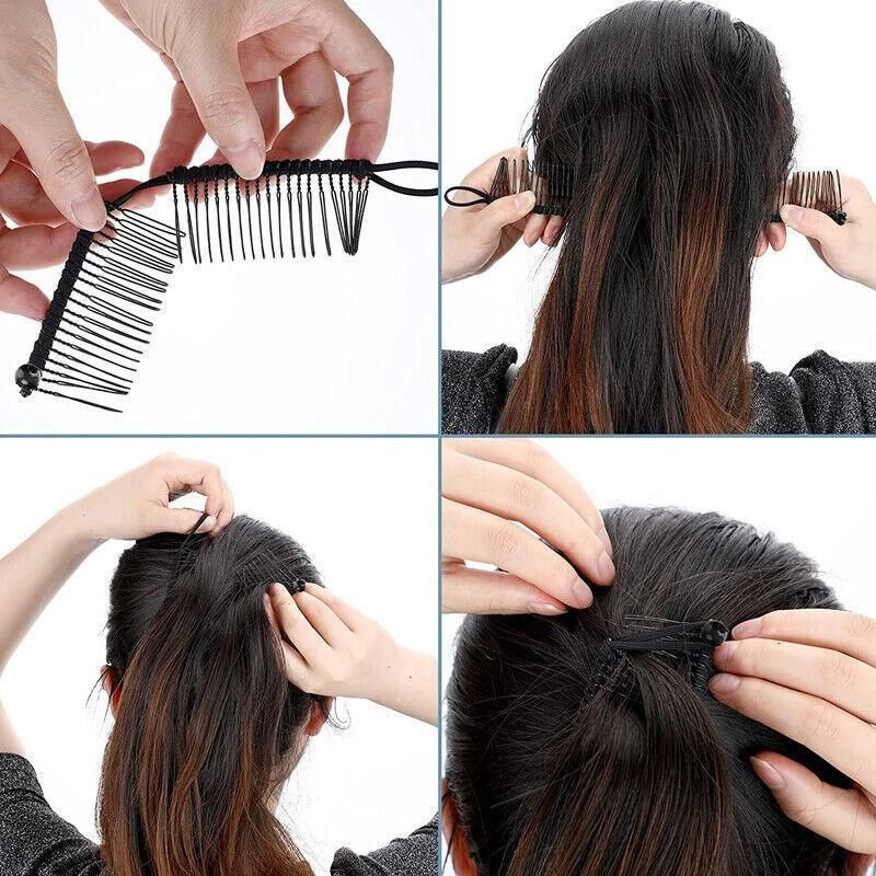 Vintage Banana Hair Clip Christmas Hair Claw Accessory Stretchable Banana Comb - 30 Teeth